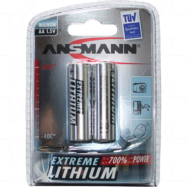 Ansmann AA 1.5V Extreme Lithium Blister of 2 (5021003-BP2)