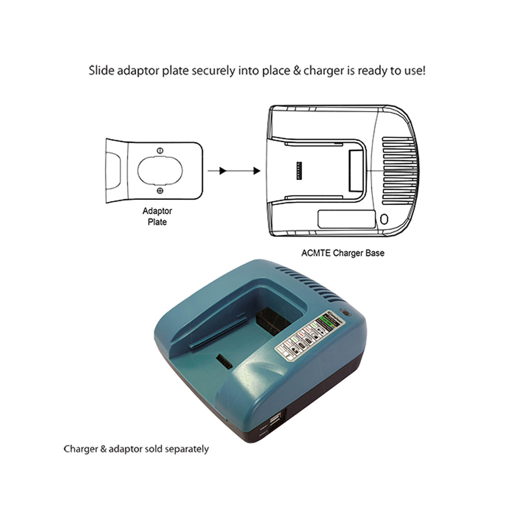 Makita 10.8V LiIon Adaptor Plate for ACMTE Power Tool Charger