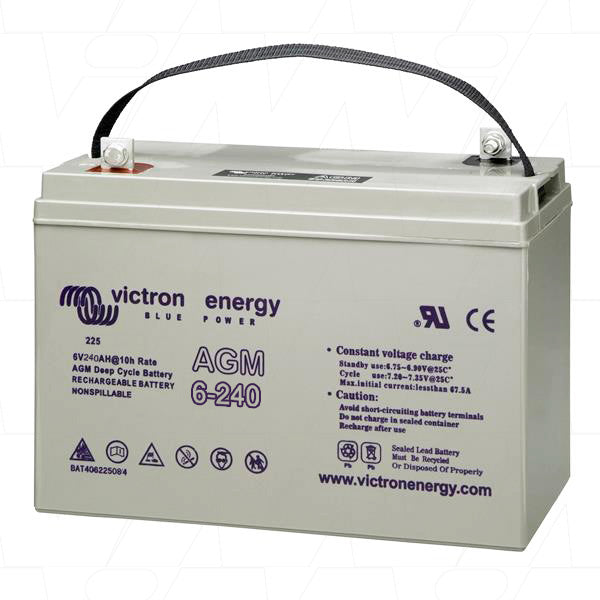 6V 240Ah AGM Type SLA Deep Cycle Cyclic Battery (Flame Retardant Case)