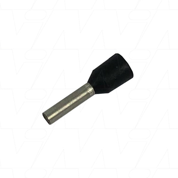 Bootlace Terminal Pin 1.5mm2 - Black 1.6mm ID / 2.0mm OD for 16-24 AWG