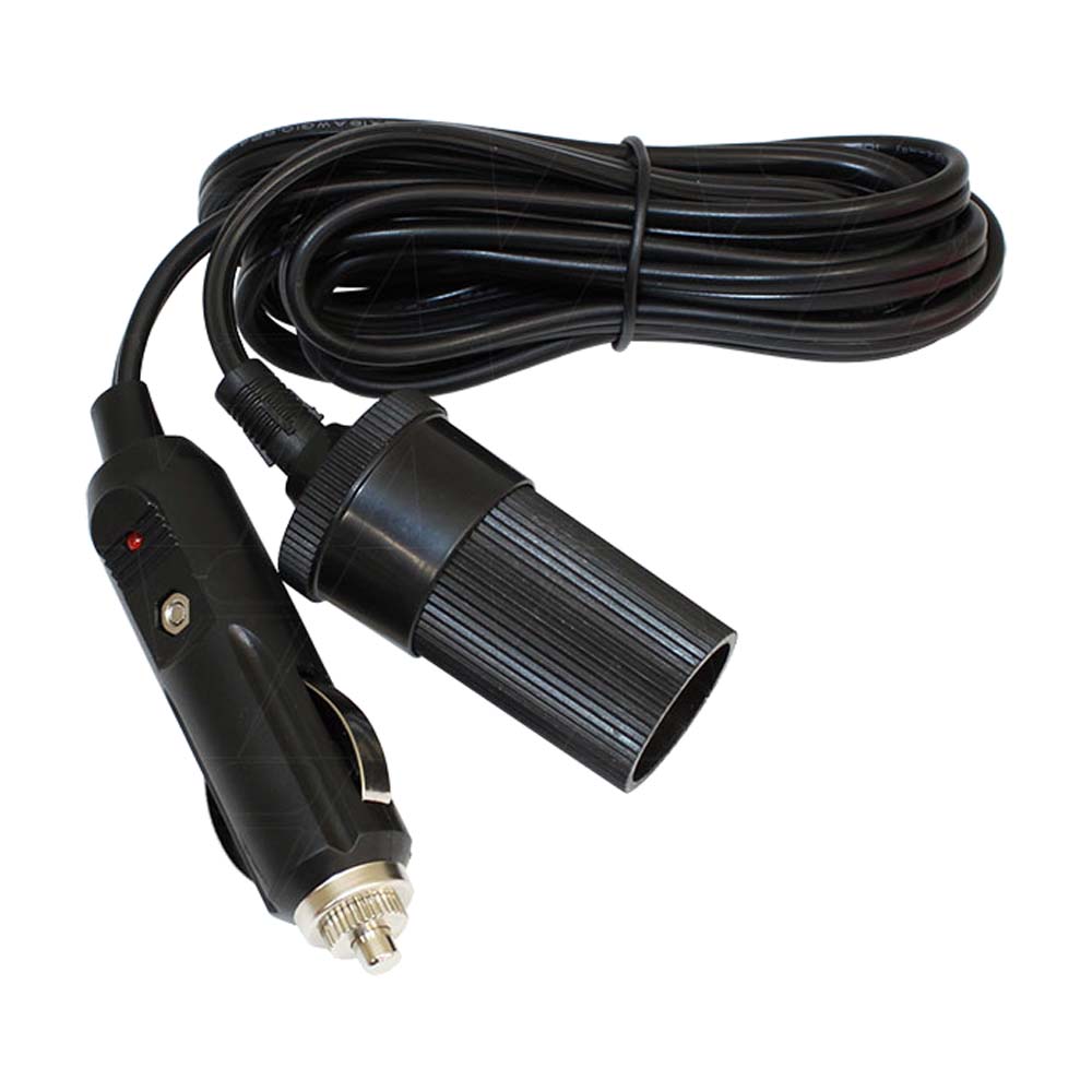 Male Cigarette Lighter Plug to Female Cigarette Lighter Plug c-w 1800mm leads