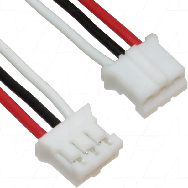 JST Type PHR-3, 24 awg, Pin 1 Red=200mm, Pin 2 Black=200mm & Pin 3 White=200mm, Strip & Tin