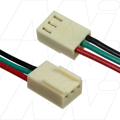 Molex Type 22-01-3037, 22AWG, Pin1=Red 130mm, Pin2=Green 190mm, Pin3=Black 130mm.