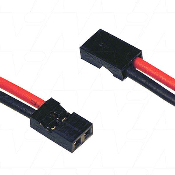 Connector Assembly Misc 500-2P 24AWG Black 125mm & Red 80mm Strip and tin 5mm