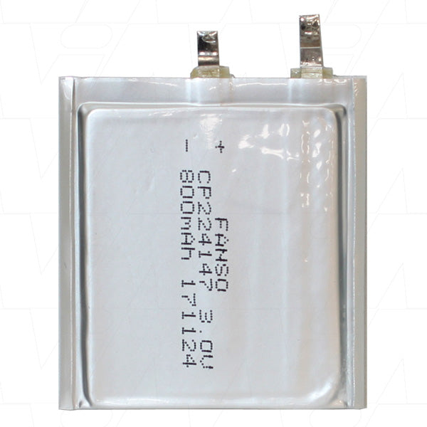 3V 800mAh LiMnO2 Thin Cell Lithium