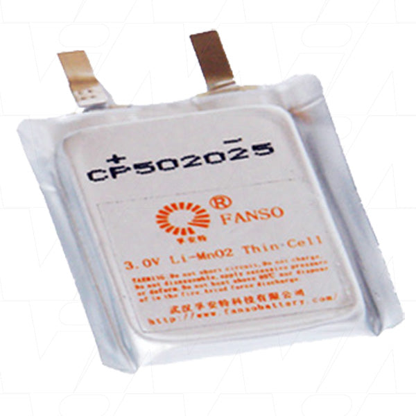 3V 450mAh LiMnO2 Thin Cell Lithium