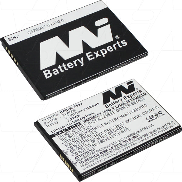 3.7V 2100mAh LiIon Mobile Phone battery