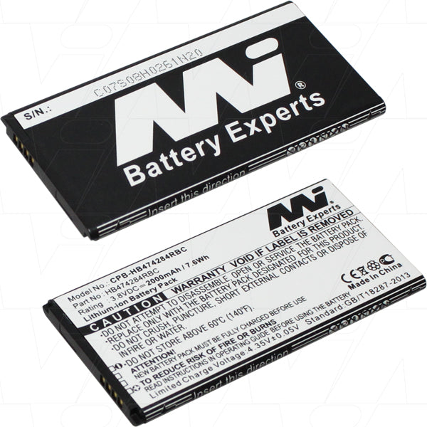 3.8V 2000mAh LiIon Mobile Phone battery