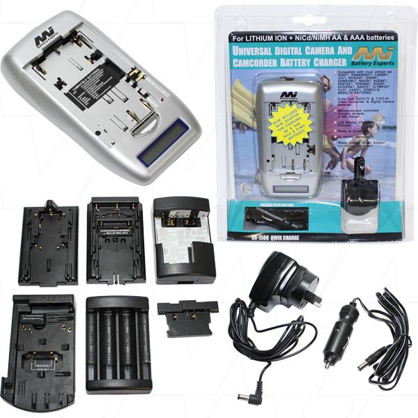 Lithium Ion Video, Camcorder & Digital Camera + NiCD-NiMH AA-AAA Battery Charger