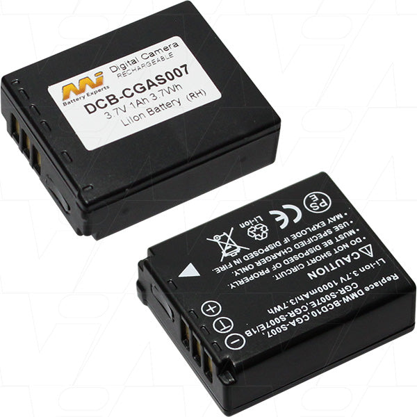 3.7V 1000mAh LiIon Digital Camera battery suit. for Panasonic