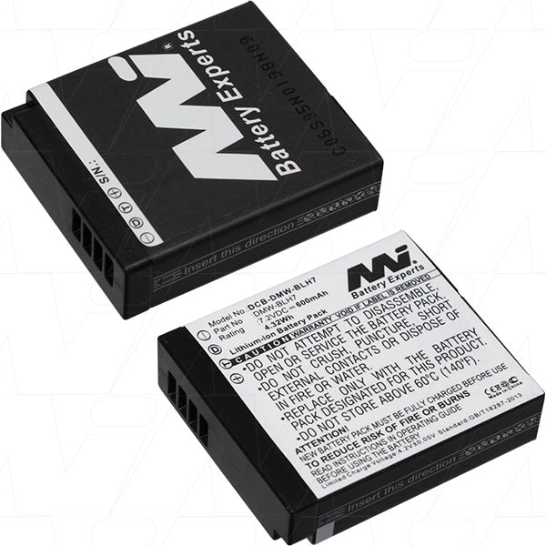 7.2V 600mAh LiIon Digital Camera battery suit. for Panasonic