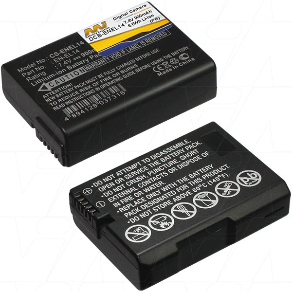 7.4V 900mAh LiIon Digital Camera battery suit. for Nikon