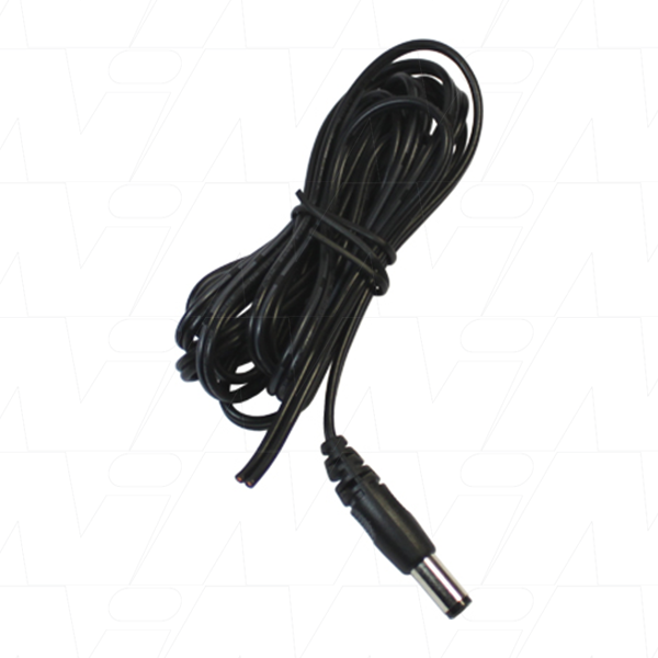 2.1mm ID DC plug straight & 1.8Mtr Lead (9mm Barrel Short Shaft)