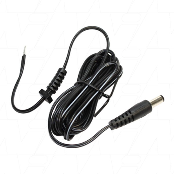 2.1mm ID DC plug straight & 1.8Mtr Lead (12mm Barrel Long Shaft)