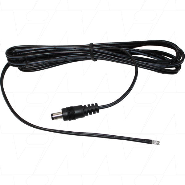 2.5mm ID DC plug straight & 1.8Mtr Lead (9mm Barrel Short Shaft)