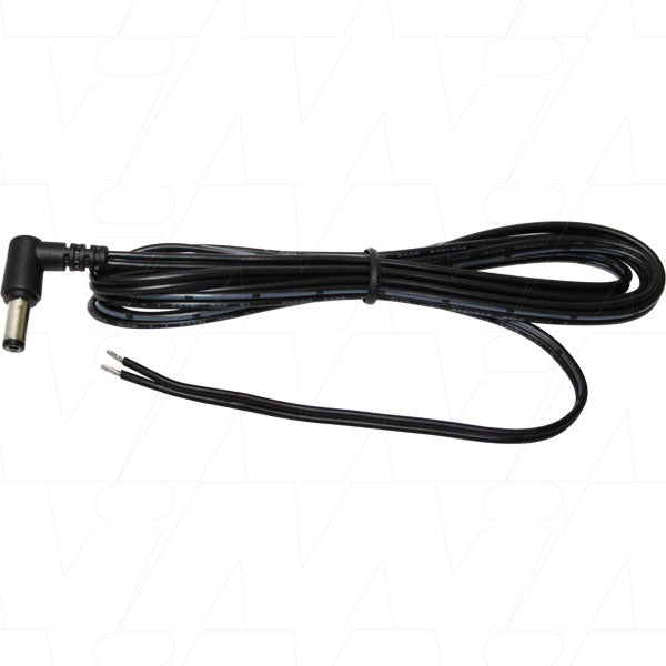 2.5mm ID DC plug right angle & 1.8Mtr Lead (12mm Barrel Long Shaft)