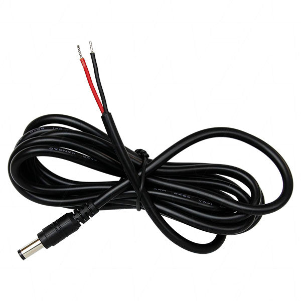 2.5mm ID DC plug straight & 1.8Mtr Lead (12mm Barrel Long Shaft)