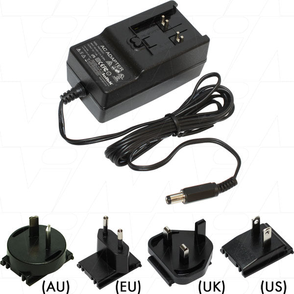 Universal Input AC to DC Power Supply 24VDC 1A (24W) Wall Mount Type