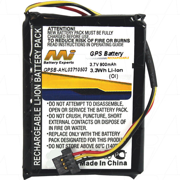 3.7V 900mAh LiIon GPS battery suit. for TomTom