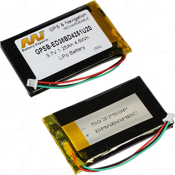 3.7V 1250mAh LiPo GPS battery suit. for Garmin