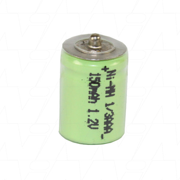 1.2V 150mAh 1-3AAA Raised Button NiMH Cell