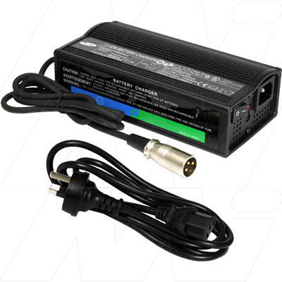 115-240VAC 12.6VDC 3 cell 2A LiIon-Li-Polymer Battery Charger + NC3MX XLR Plug