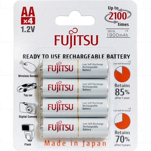 Fujitsu AA 'Ready to use' LSD NiMH batteries 4Pack (2100 Cycle)