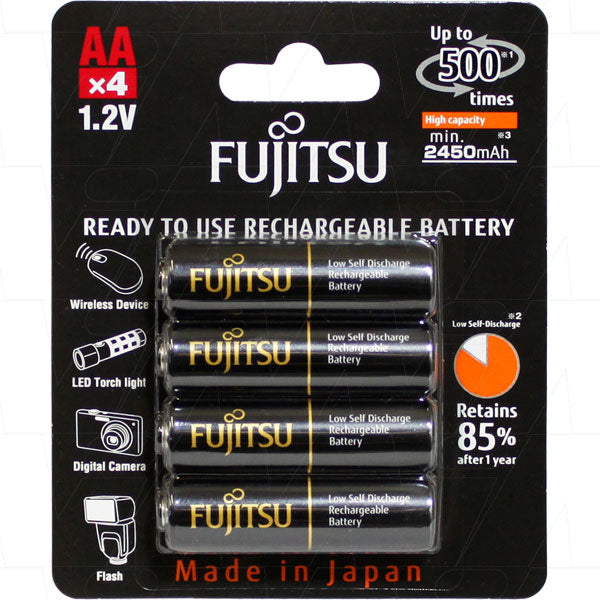 Fujitsu AA High Capacity 'Ready to use' NiMH batteries 4Pack