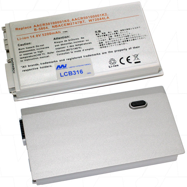 14.8V 77Wh / 5200mAh LiIon Laptop battery suit. for Many models