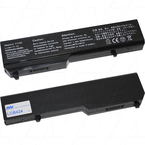 11.1V 58Wh - 5200mAh LiIon Laptop battery suit. for Dell