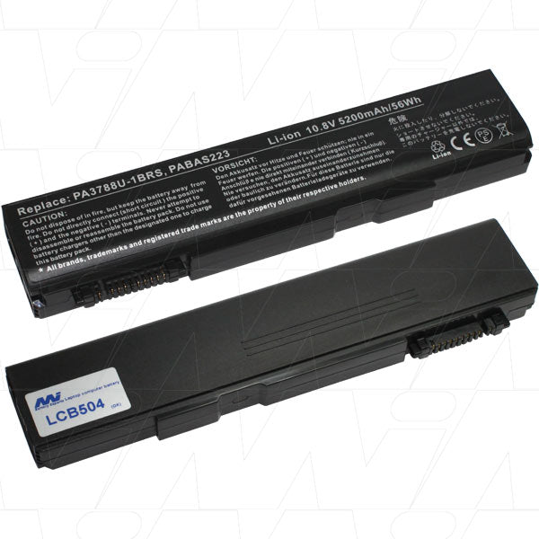 10.8V 56Wh - 5200mAh LiIon Laptop battery suit. for Toshiba