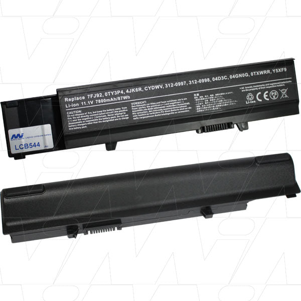 11.1V 84Wh - 7800mAh LiIon Laptop battery suit. for Dell