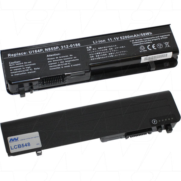 11.1V 58Wh - 5200mAh LiIon Laptop battery suit. for Dell