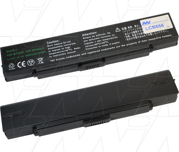 11.1V 51Wh - 4600mAh LiIon Laptop battery suit. for Sony