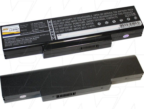 11.1V 51Wh - 4600mAh LiIon Laptop battery suit. for Asus