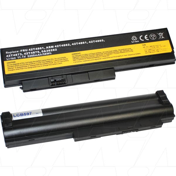 11.1V 58Wh - 5200mAh LiIon Laptop Battery suit. For Lenovo