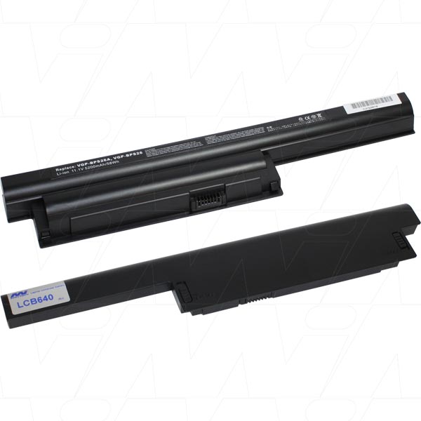 11.1V 58Wh - 5200mAh LiIon Laptop Battery suit. For Sony