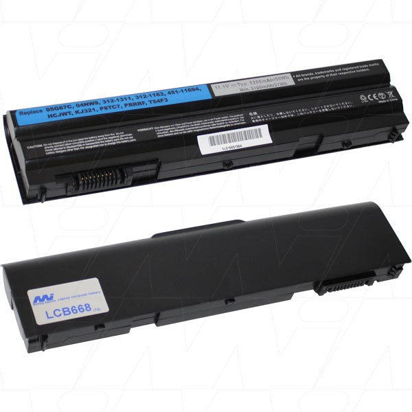 11.1V 57.72Wh - 5200mAh LiIon Laptop Battery