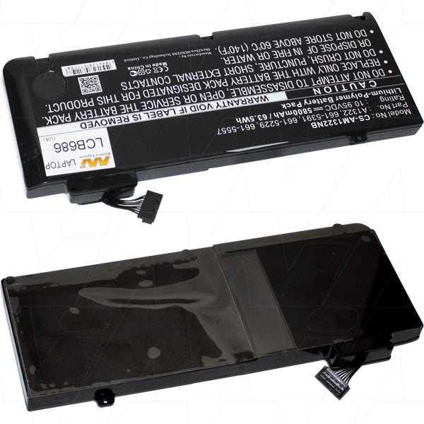 10.95V 63.51Wh - 5800mAh LiPo Laptop Battery