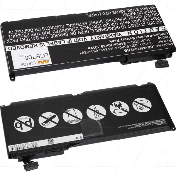 10.95V 59.13Wh - 5400mAh LiPo Laptop Battery