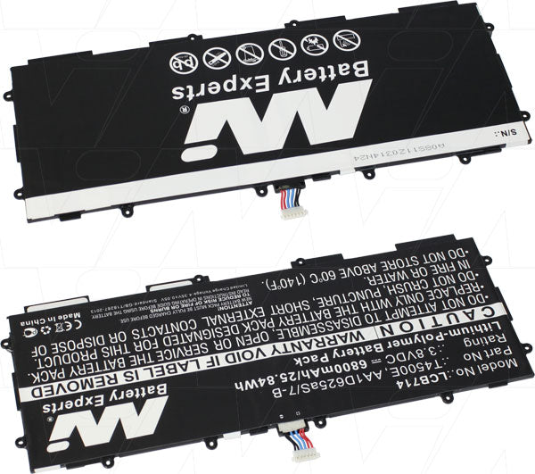 3.8V 25.84Wh - 6800mAh LiPo Laptop Battery