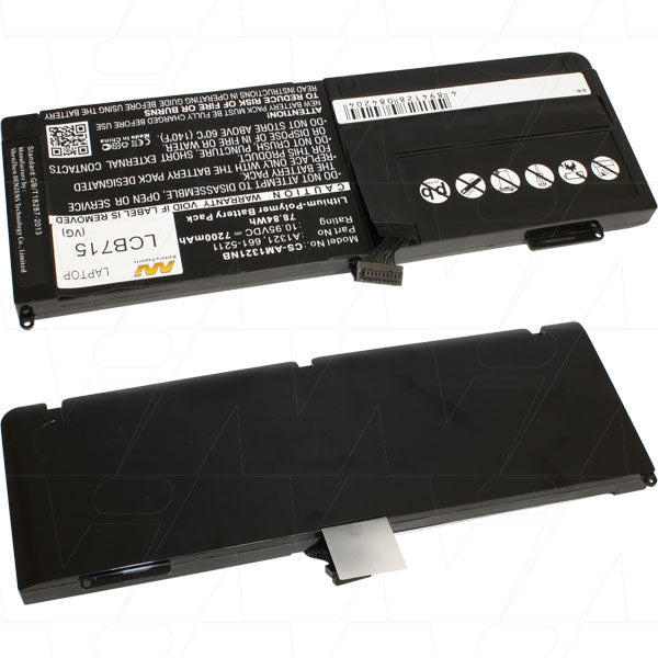 10.95V 78.84Wh - 7200mAh LiPo Laptop Battery