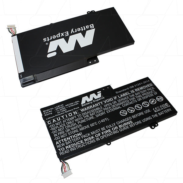 11.4V 42.75Wh / 3750mAh LiPo Laptop Battery suit. For HP