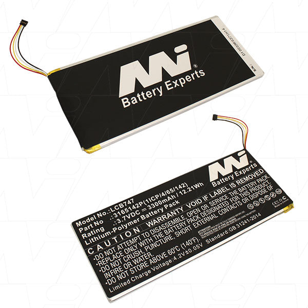 3.7V 12.21Wh / 3300mAh LiPo Laptop Battery suit. For Acer