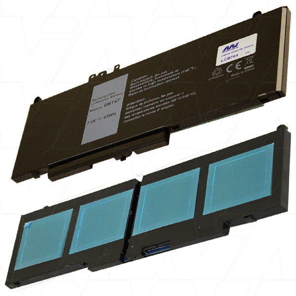 7.6V 8160mAh Li-Po Laptop Computer Battery suitable for DELL