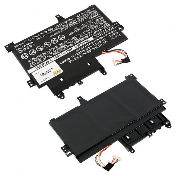 11.4V 4200mAh 47.88Wh LiPo Laptop Battery suitable for Asus