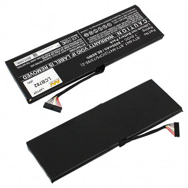 7.6V 60.80Wh / 8000mAh LiIon Laptop Battery suit. For MSI