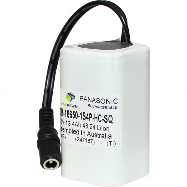 3.6V 13.4Ah High Capacity Square LiIon Battery with CE180 2.1mm DC Jack