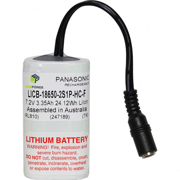 7.2V 3.35Ah High Capacity LiIon Battery with CE180 2.1mm DC Jack