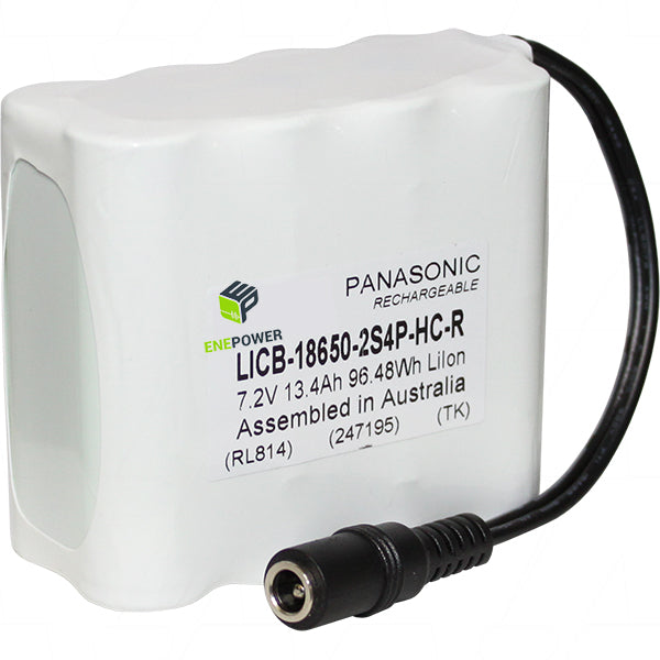 7.2V 13.4Ah High Capacity LiIon Battery with CE180 2.1mm DC Jack